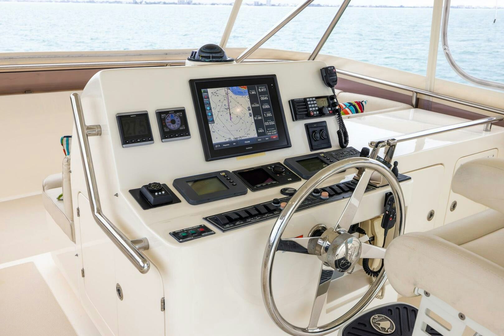 the inside of a boat aboard INDIGO Yacht for Sale