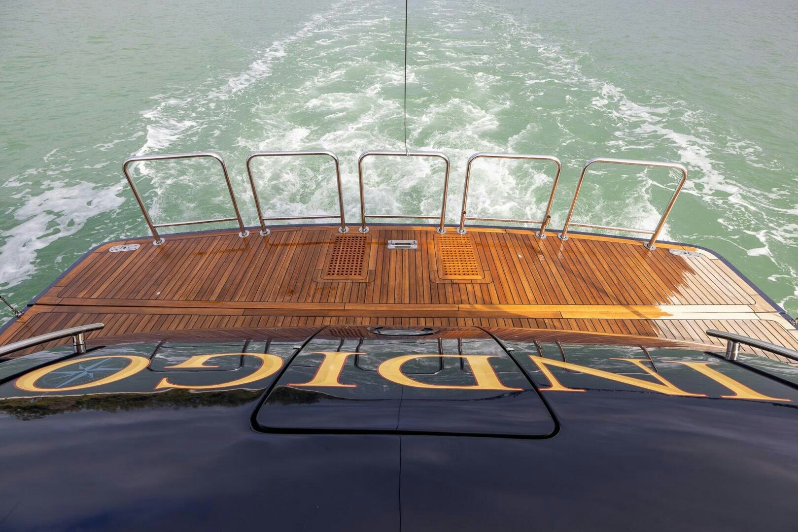 a boat on the water aboard INDIGO Yacht for Sale