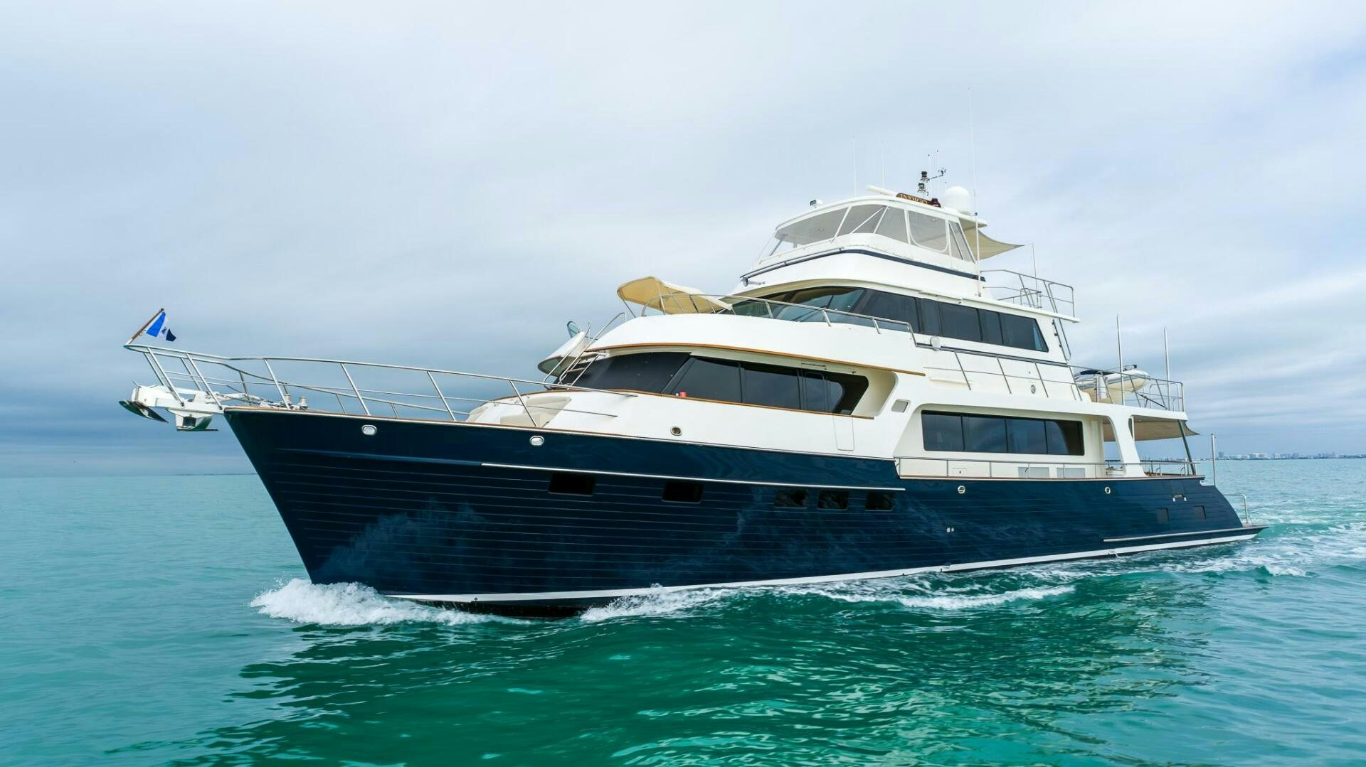 a boat on the water aboard INDIGO Yacht for Sale