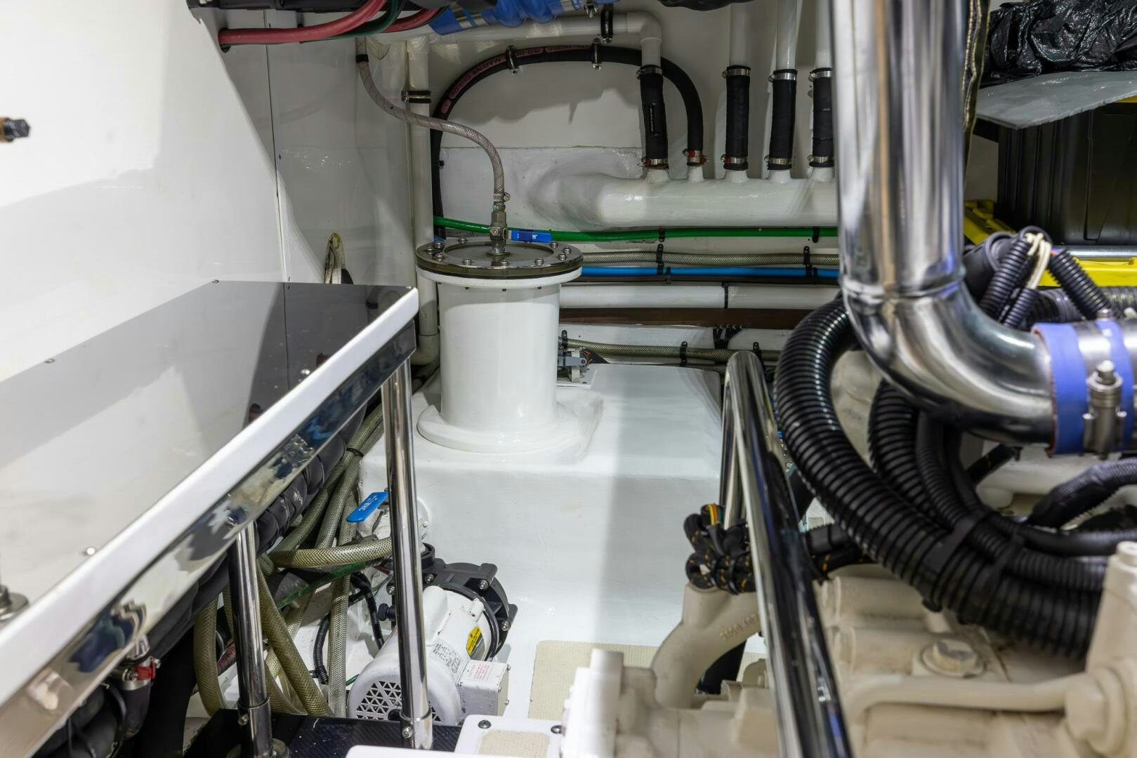 a machine with a metal frame aboard INDIGO Yacht for Sale