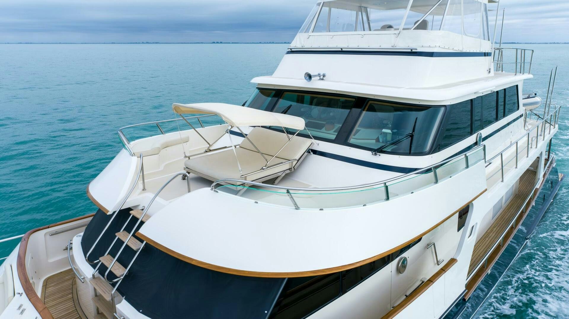 a boat on the water aboard INDIGO Yacht for Sale