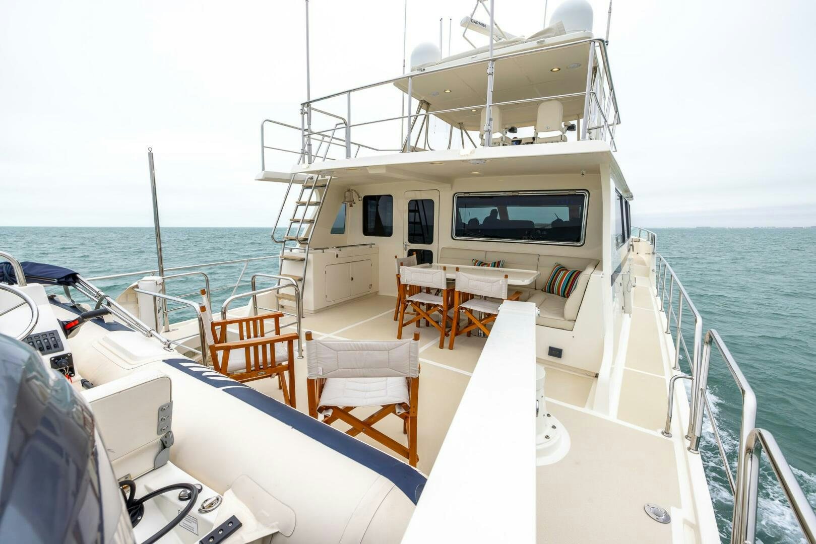 a boat on the water aboard INDIGO Yacht for Sale