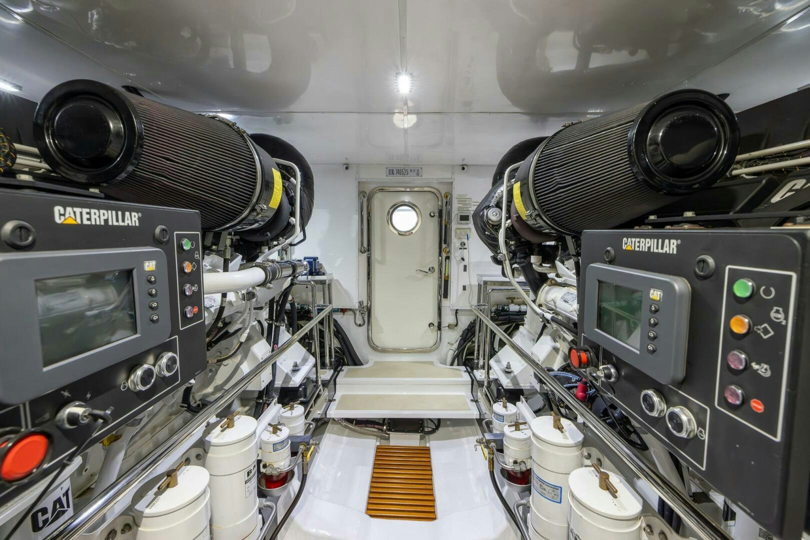 a room with machines and equipment aboard INDIGO Yacht for Sale