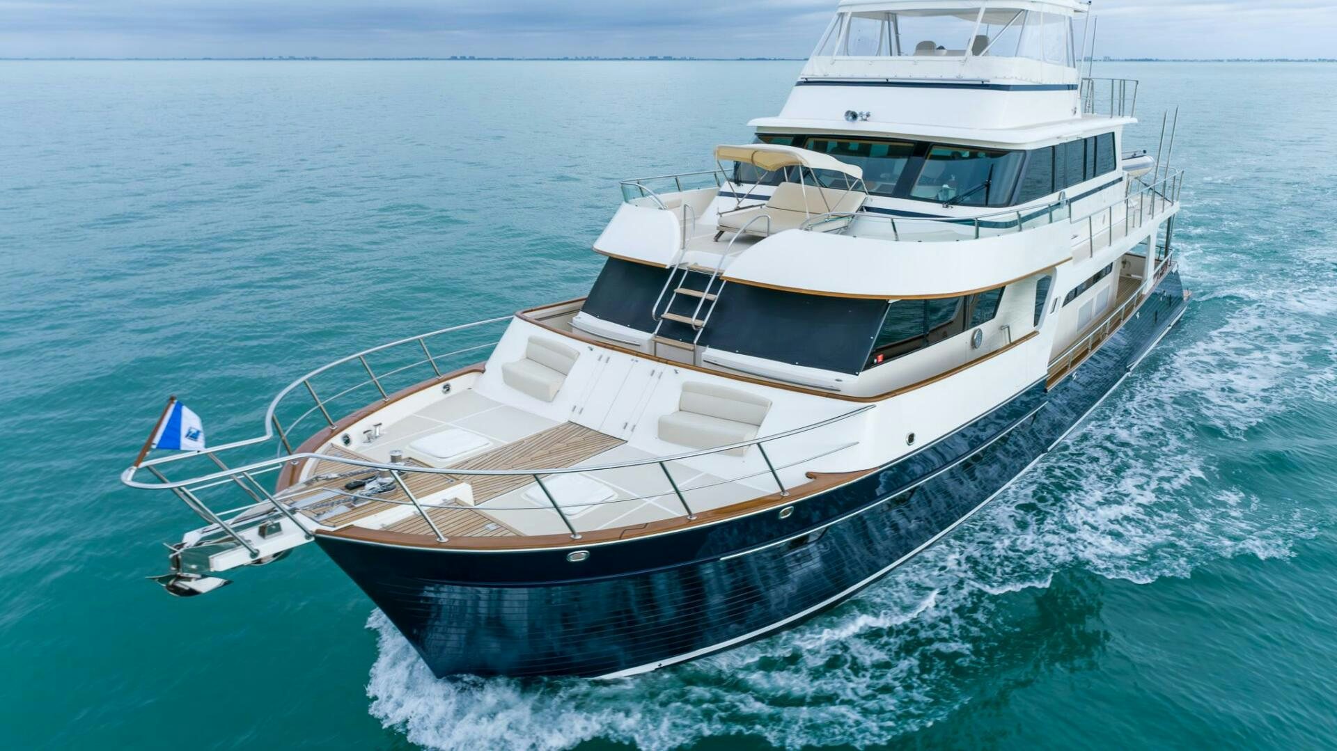 a boat on the water aboard INDIGO Yacht for Sale