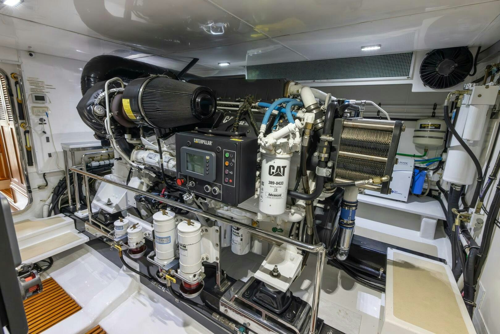 a room with machinery and equipment aboard INDIGO Yacht for Sale