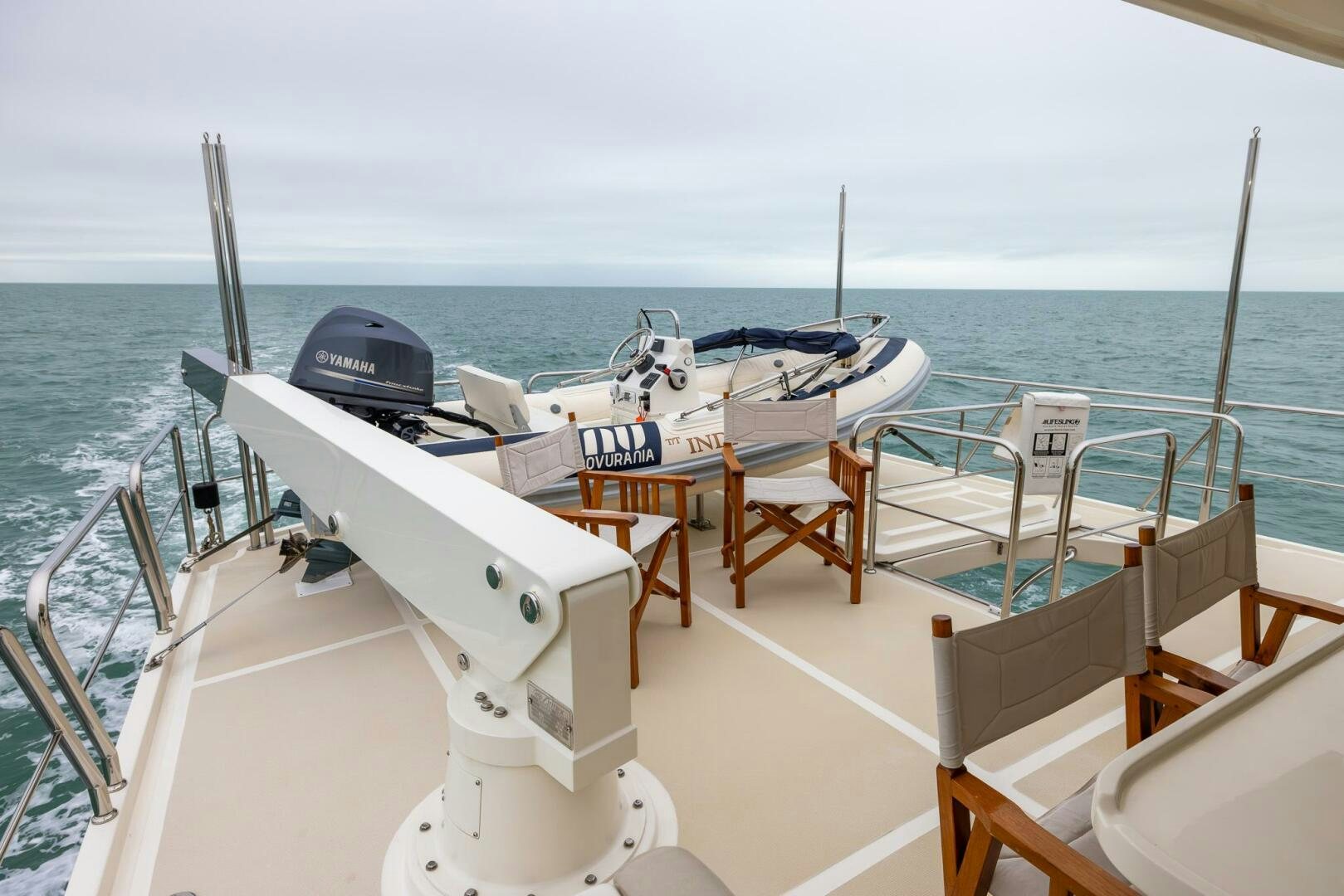 a boat on a boat aboard INDIGO Yacht for Sale