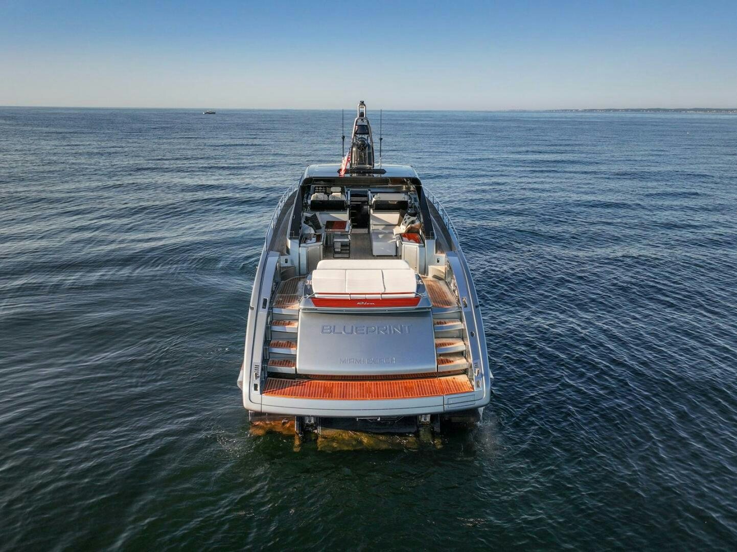 a boat in the water aboard BLUEPRINT Yacht for Sale
