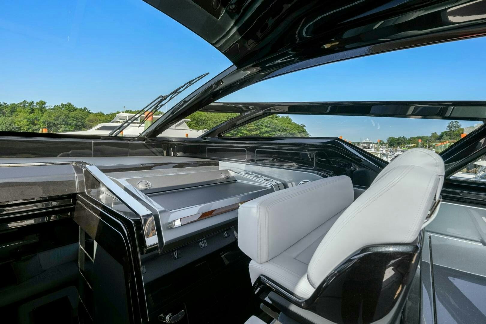 the inside of a car aboard BLUEPRINT Yacht for Sale