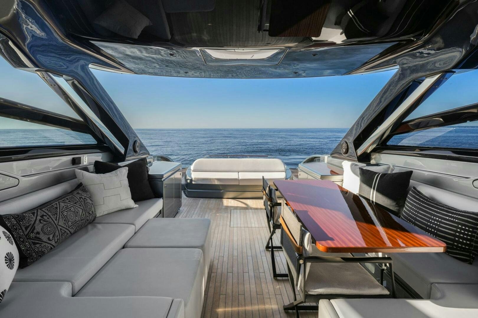 the inside of a car aboard BLUEPRINT Yacht for Sale