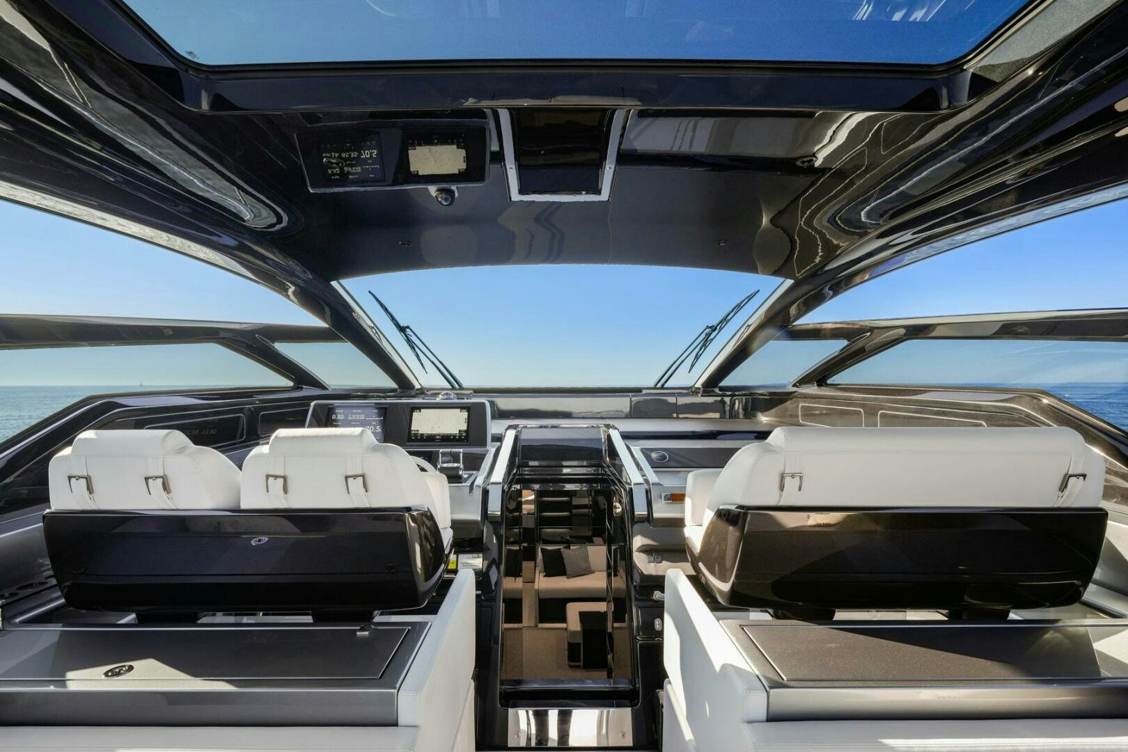 the inside of a car aboard BLUEPRINT Yacht for Sale