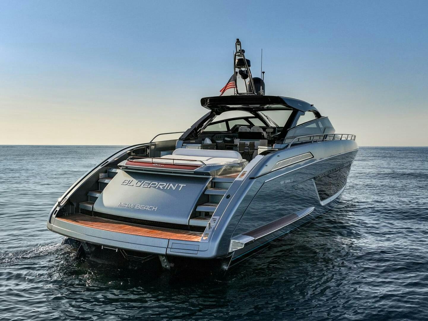 a boat in the water aboard BLUEPRINT Yacht for Sale