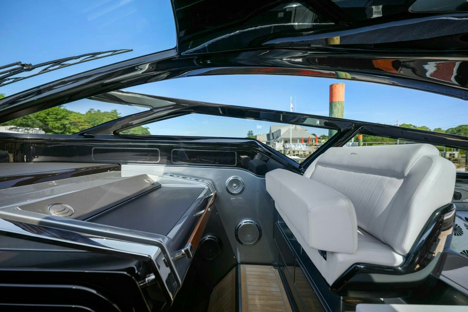 the inside of a car aboard BLUEPRINT Yacht for Sale