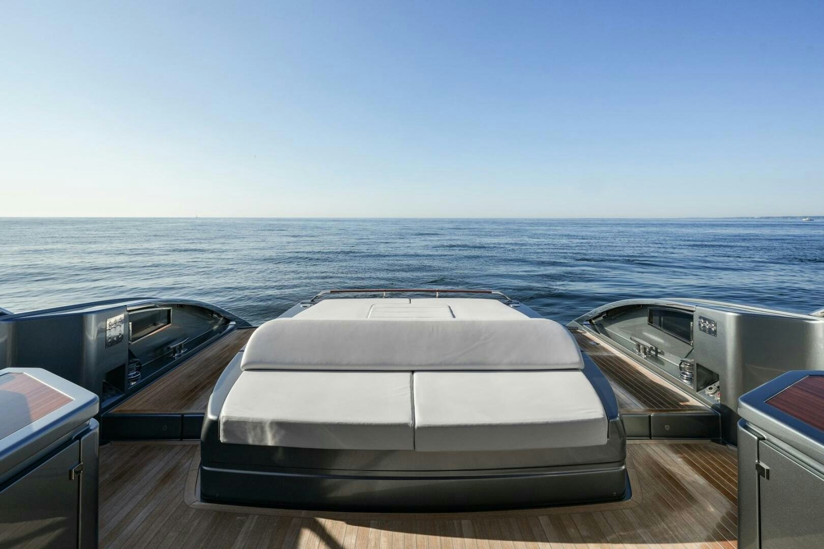 a boat on a deck aboard BLUEPRINT Yacht for Sale