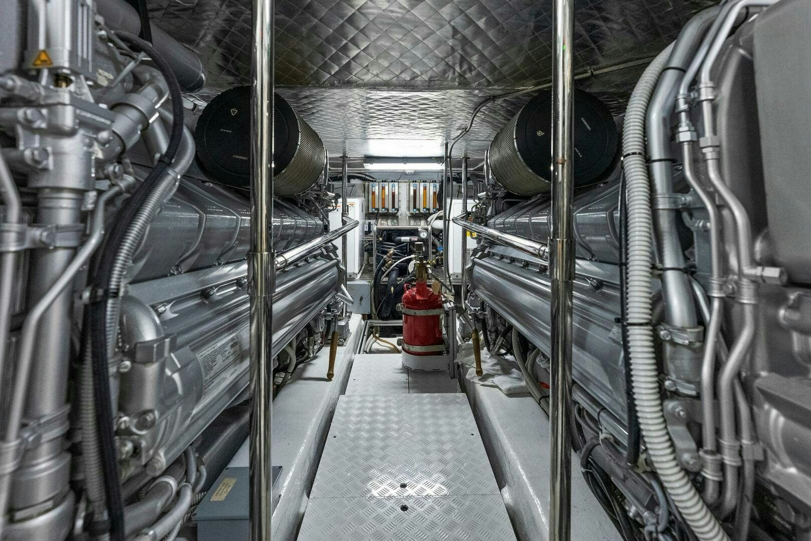 a room with machinery aboard PHOENIX RISING Yacht for Sale