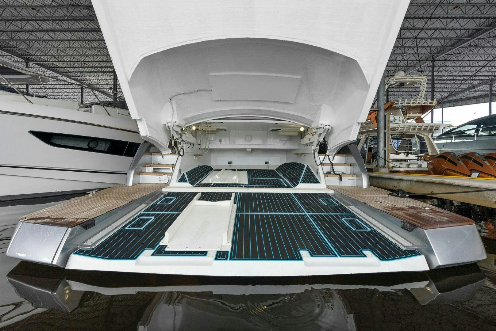 a large machine in a factory aboard PHOENIX RISING Yacht for Sale