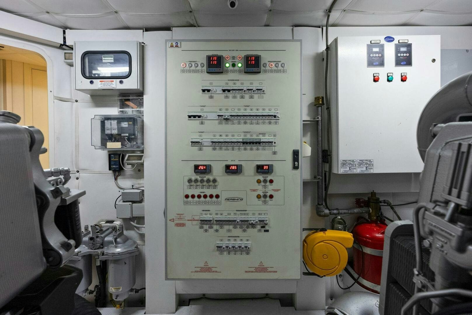 a machine with a screen aboard PHOENIX RISING Yacht for Sale