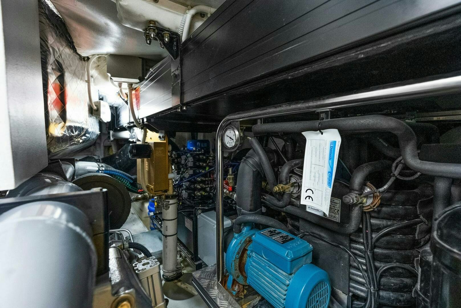 the inside of a car aboard PHOENIX RISING Yacht for Sale