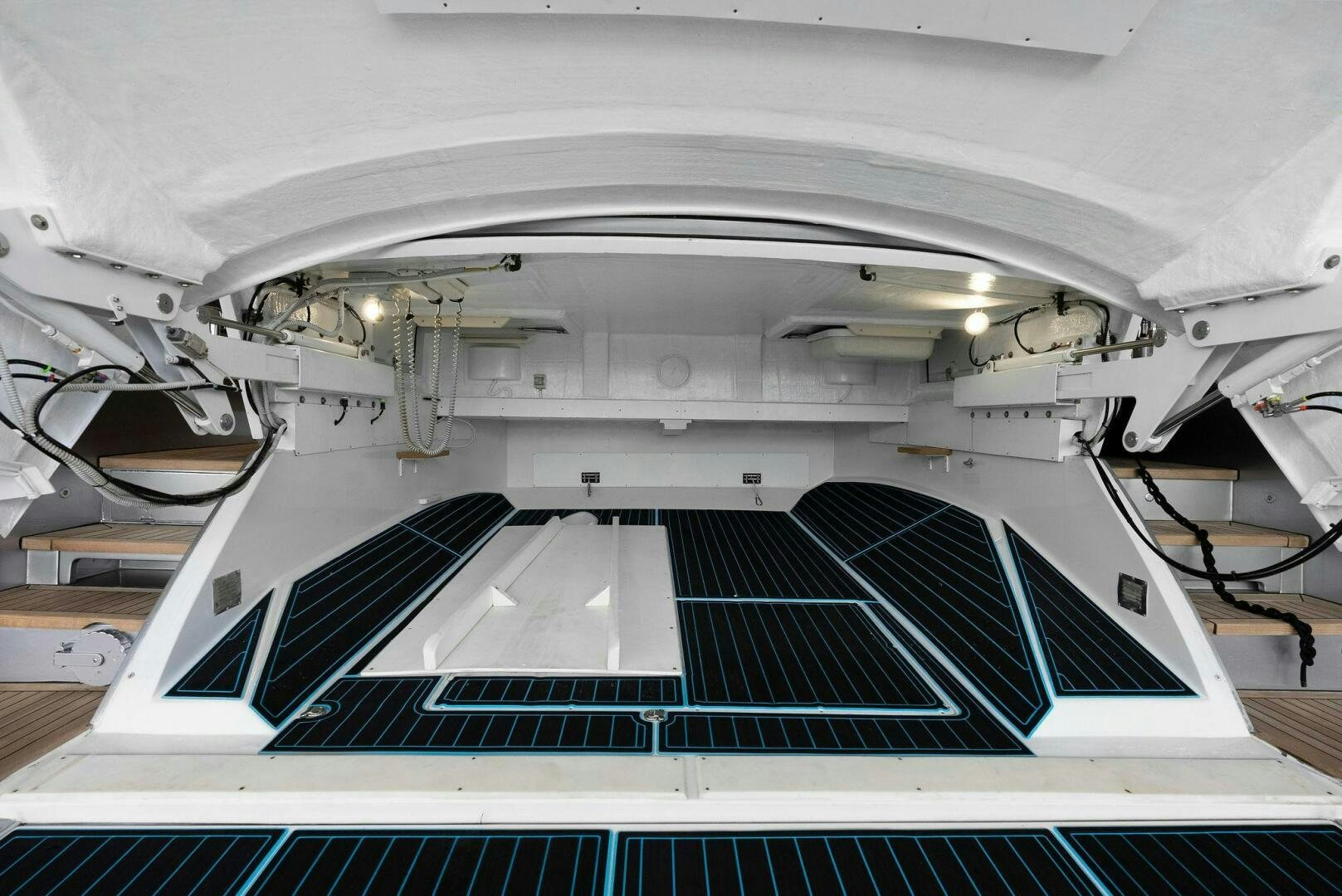 a close-up of a space ship aboard PHOENIX RISING Yacht for Sale