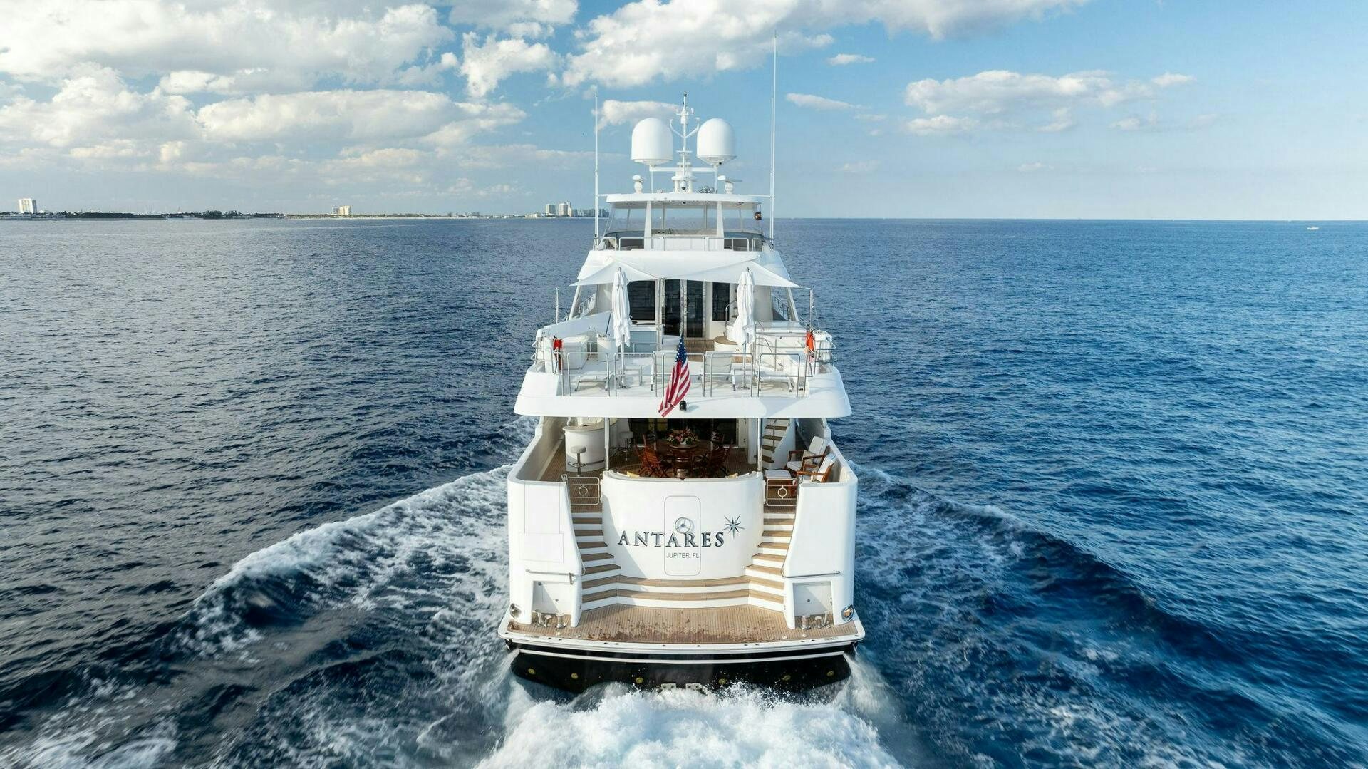 a boat on the water aboard ANTARES Yacht for Sale