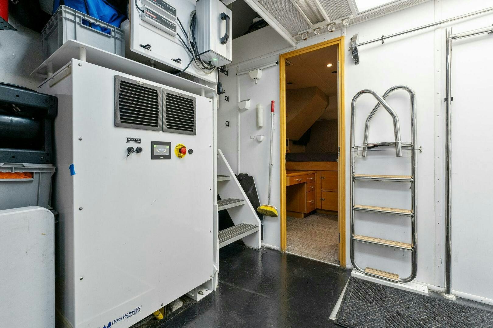 a room with machines aboard ANTARES Yacht for Sale