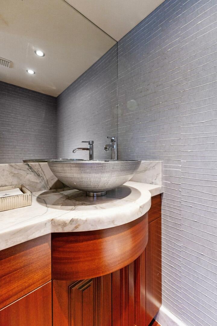 a sink in a bathroom aboard ANTARES Yacht for Sale