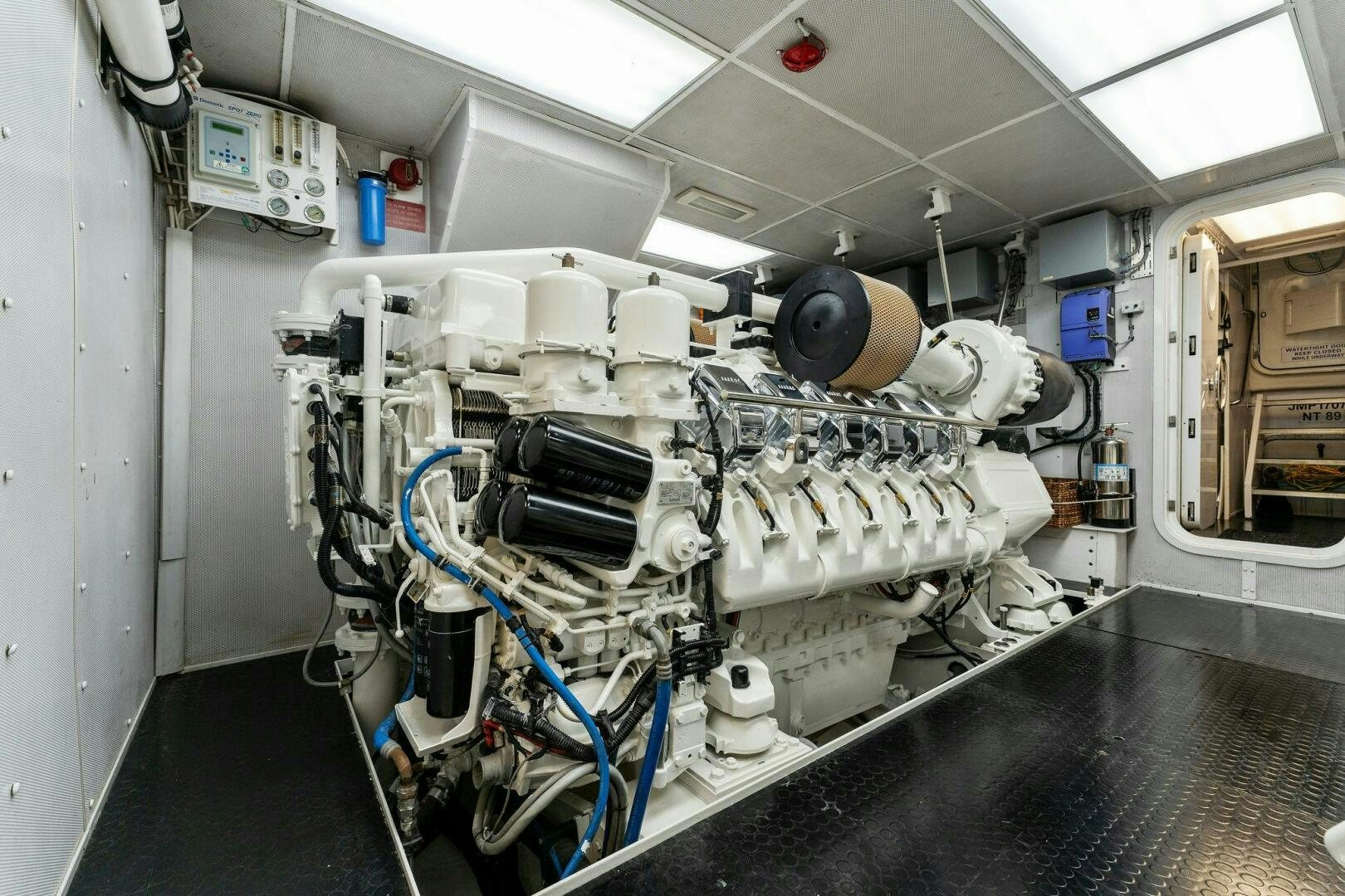 a room with machinery aboard ANTARES Yacht for Sale