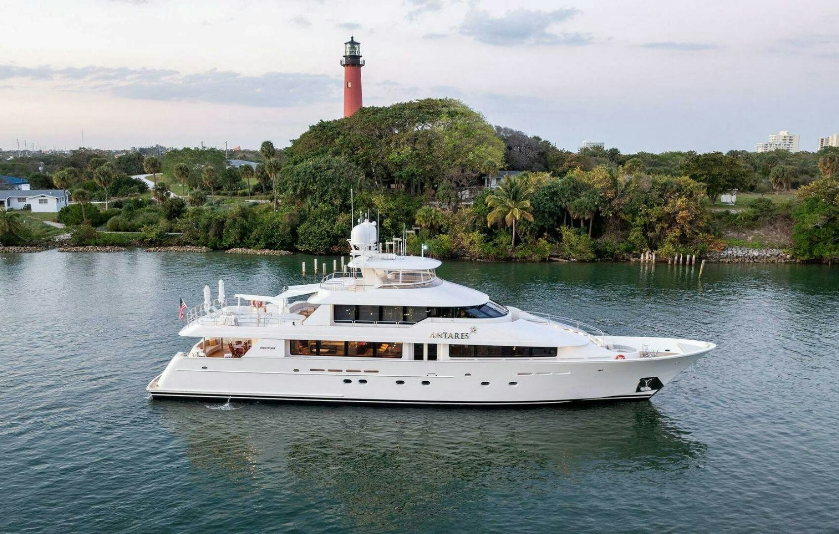 a boat on the water aboard ANTARES Yacht for Sale
