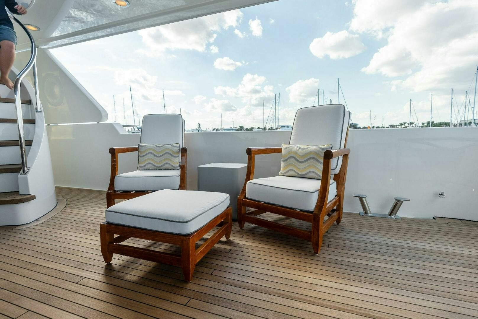 chairs on a deck aboard ANTARES Yacht for Sale