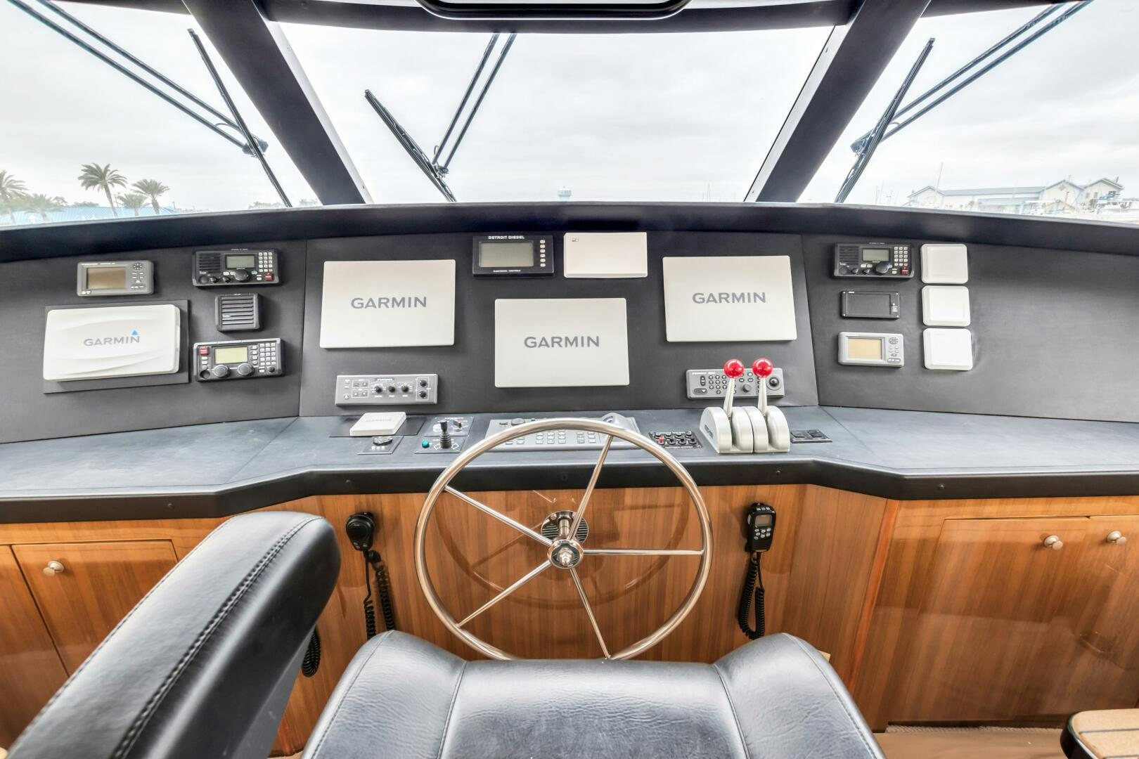 a control panel of a vehicle aboard BERRY BLESSED Yacht for Sale