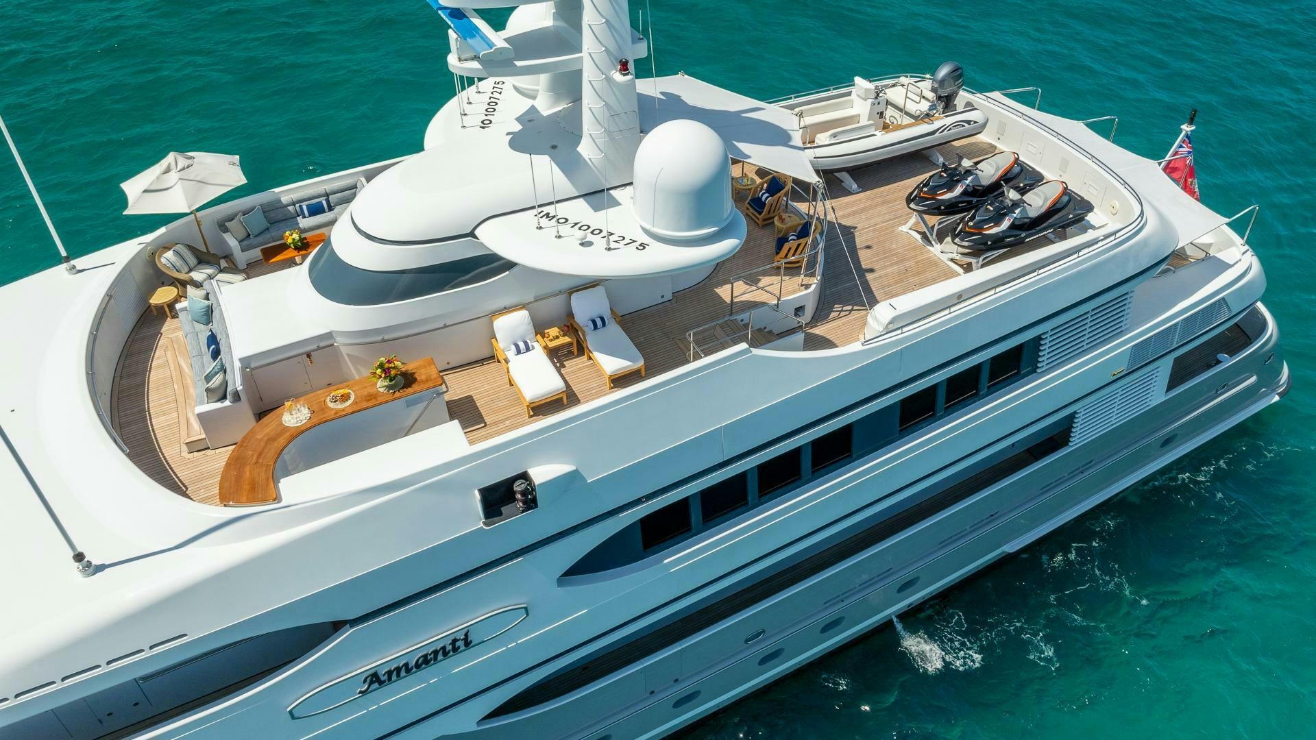 a boat on the water aboard AMANTI Yacht for Sale