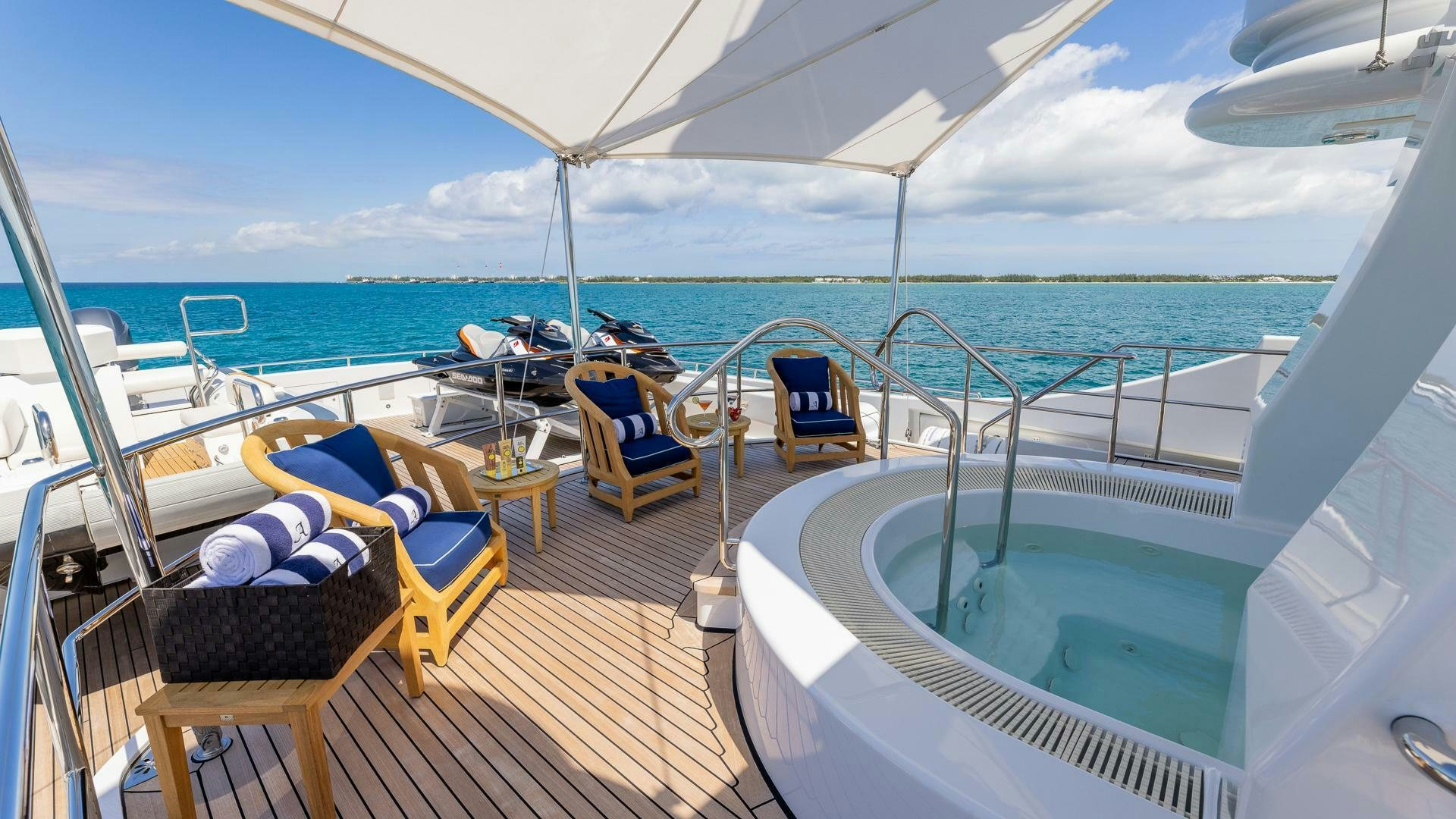a boat on the water aboard AMANTI Yacht for Sale