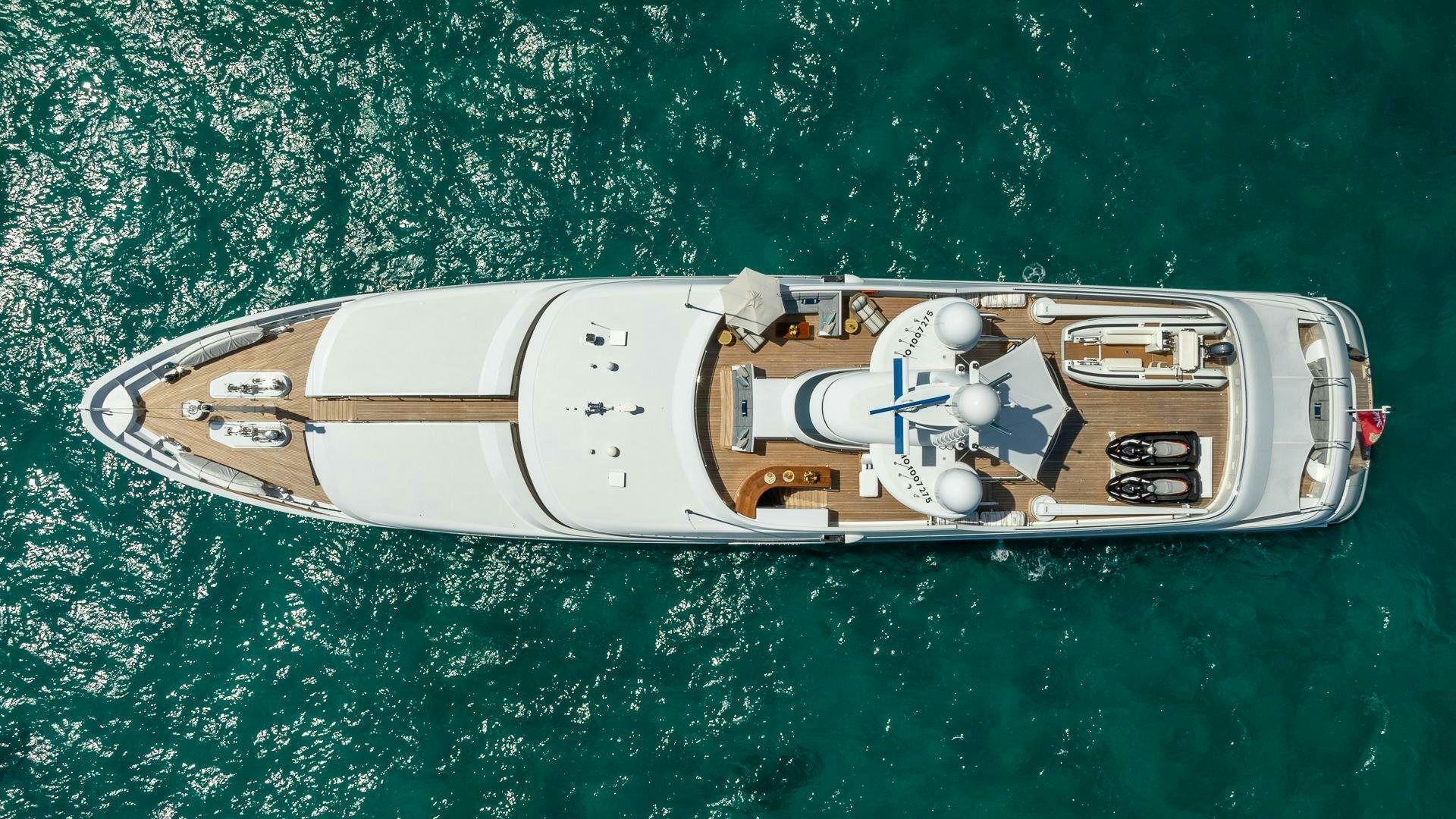 a space ship on a surface aboard AMANTI Yacht for Sale