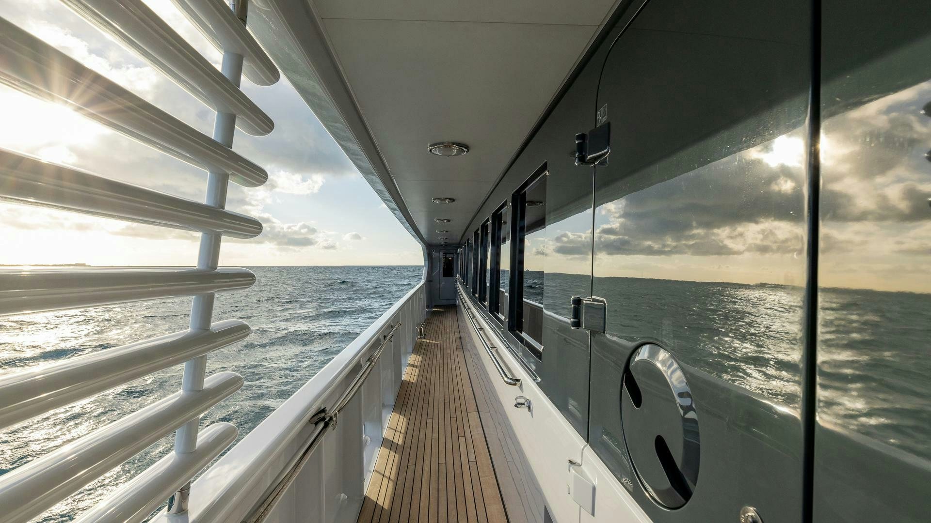 a boat on the water aboard AMANTI Yacht for Sale