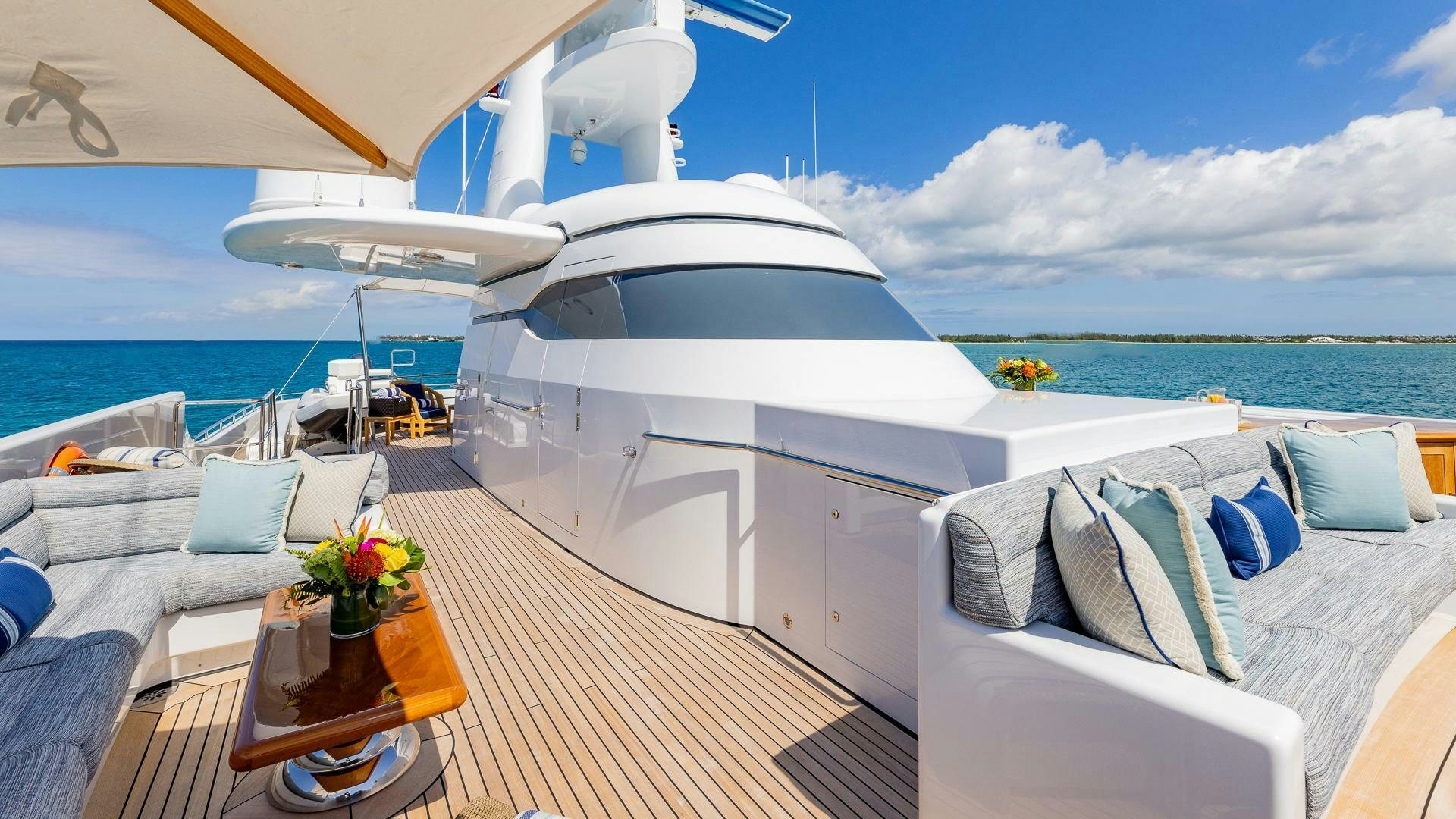 a boat on the water aboard AMANTI Yacht for Sale