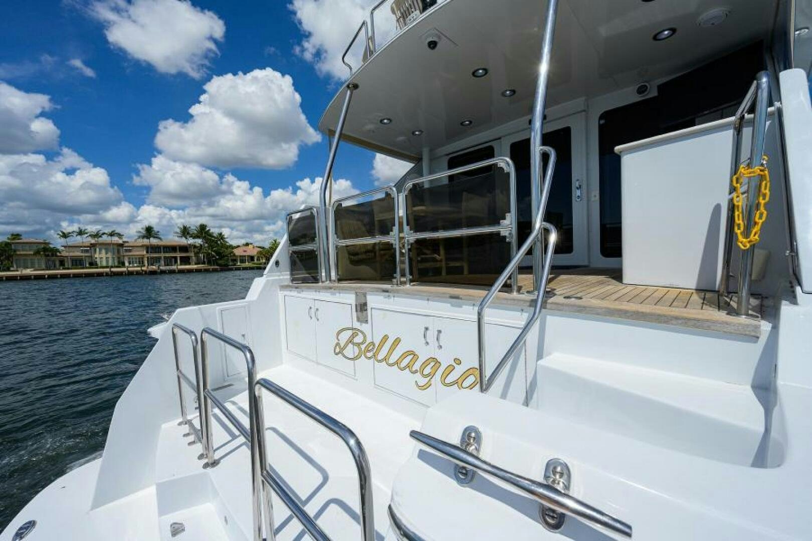 a boat on the water aboard BELLAGIO Yacht for Sale
