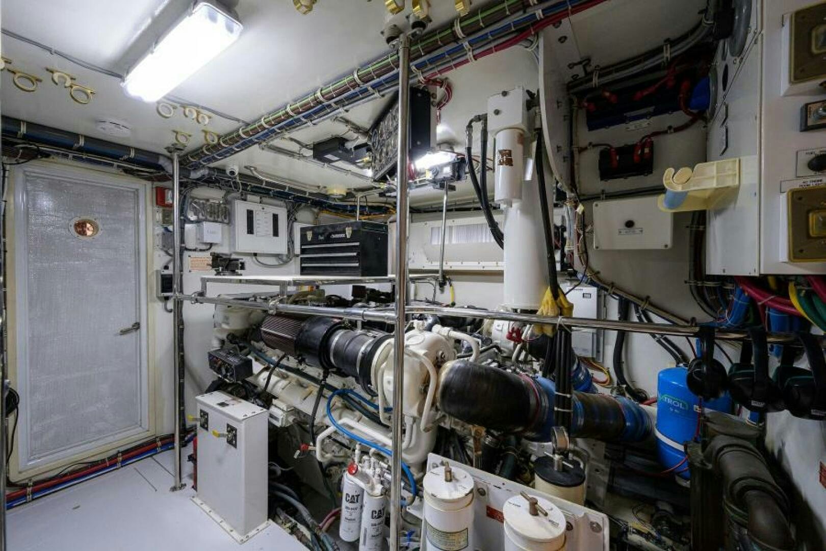 a room with machinery aboard BELLAGIO Yacht for Sale