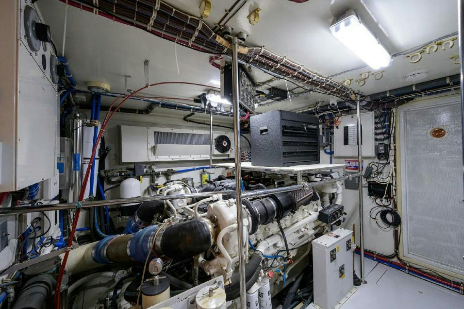 a room with machinery aboard BELLAGIO Yacht for Sale