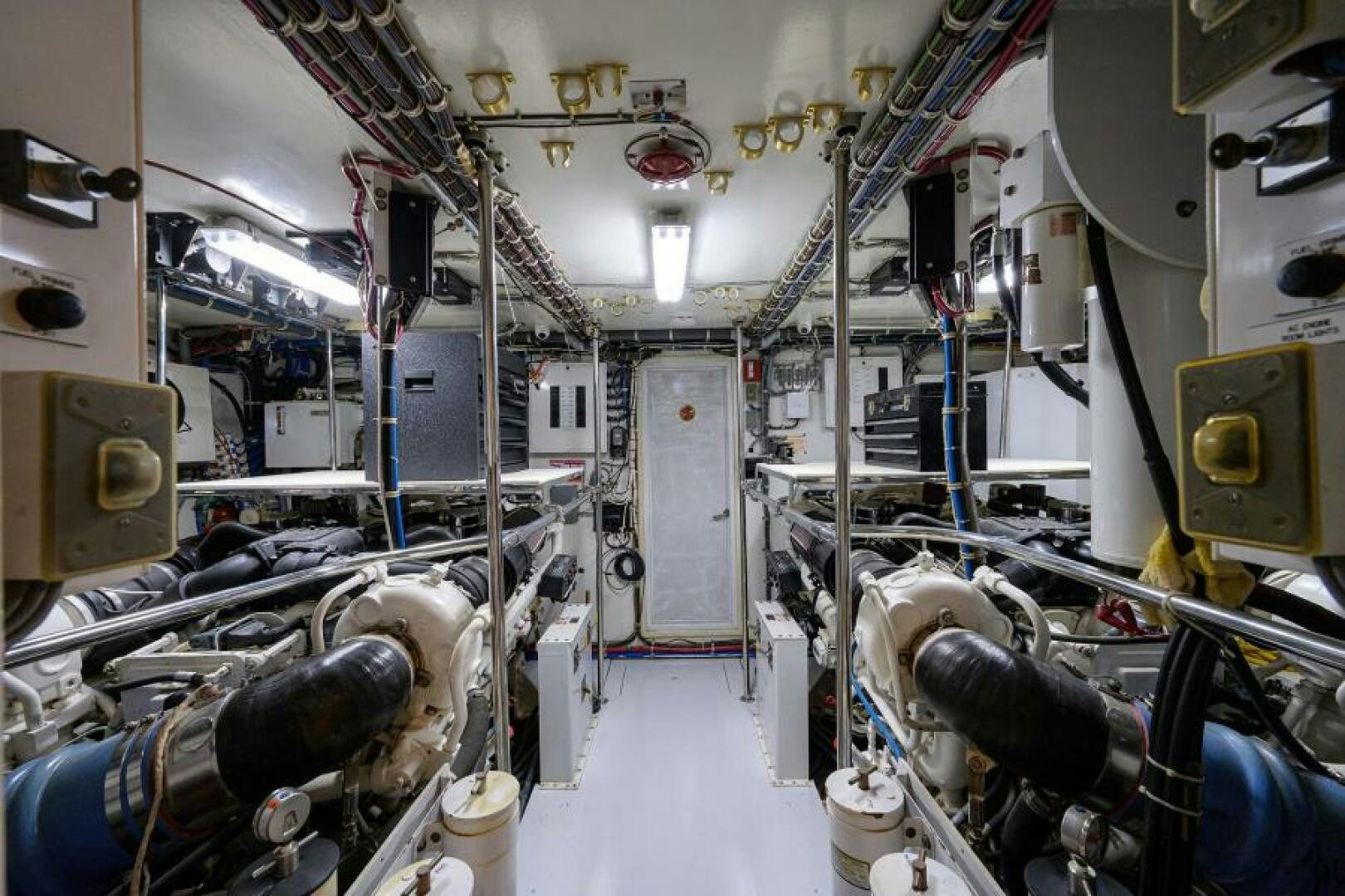 a room with machinery aboard BELLAGIO Yacht for Sale