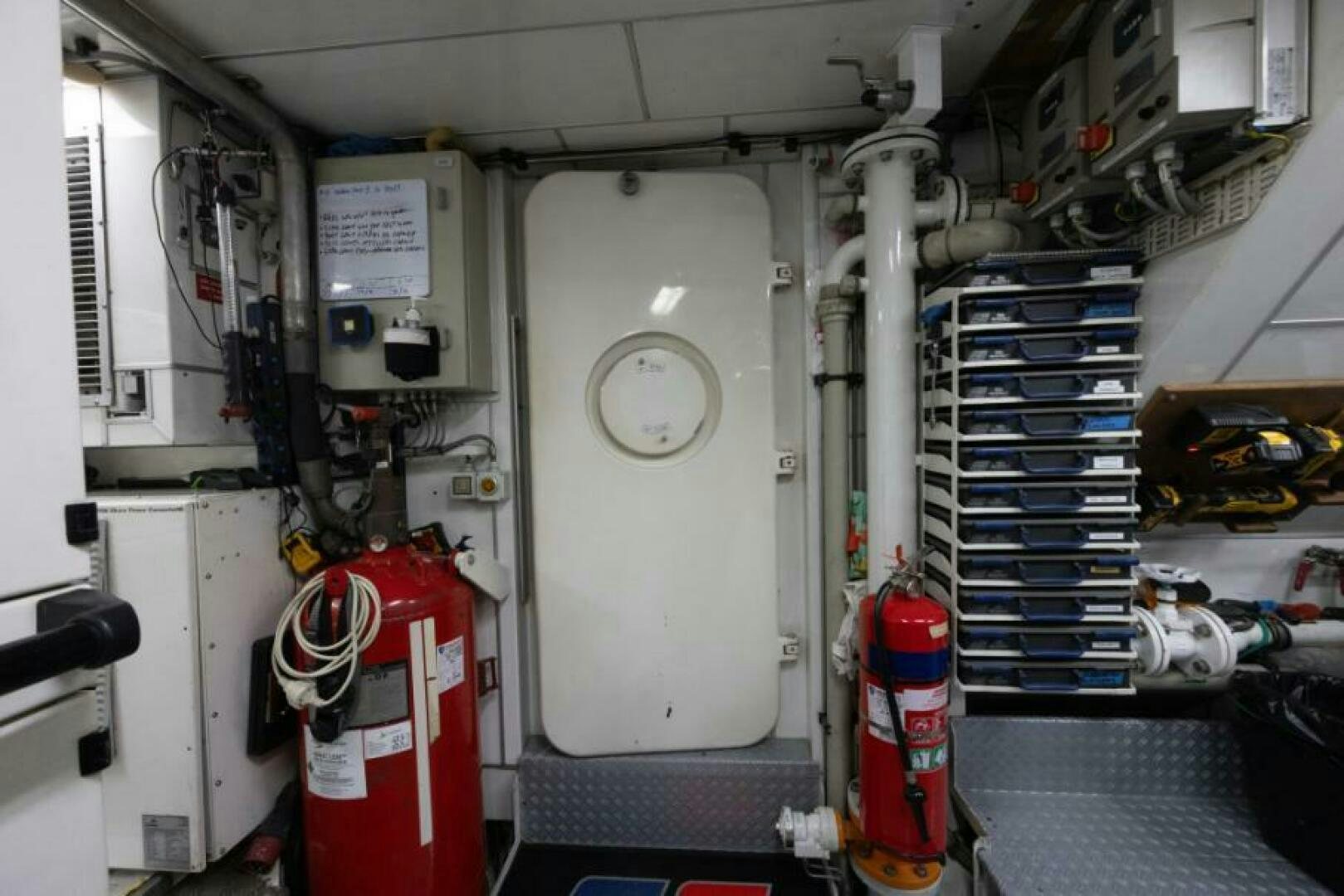 a room with machinery aboard ANTARES Yacht for Sale