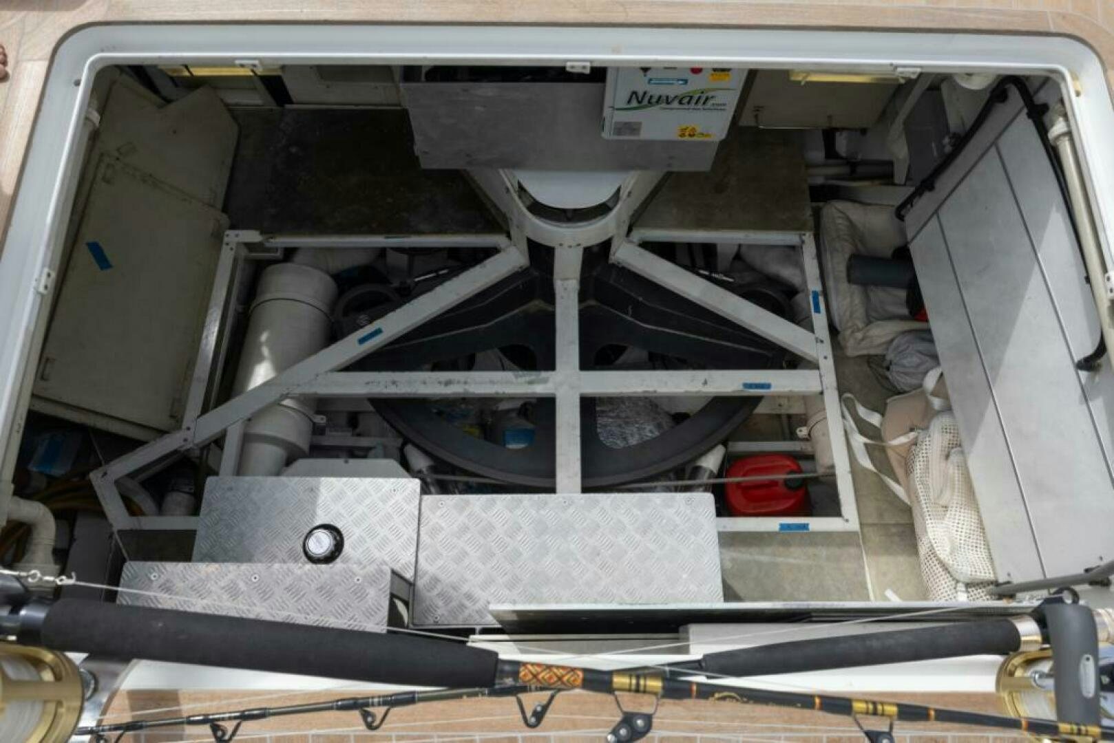 a close-up of a car engine aboard ANTARES Yacht for Sale