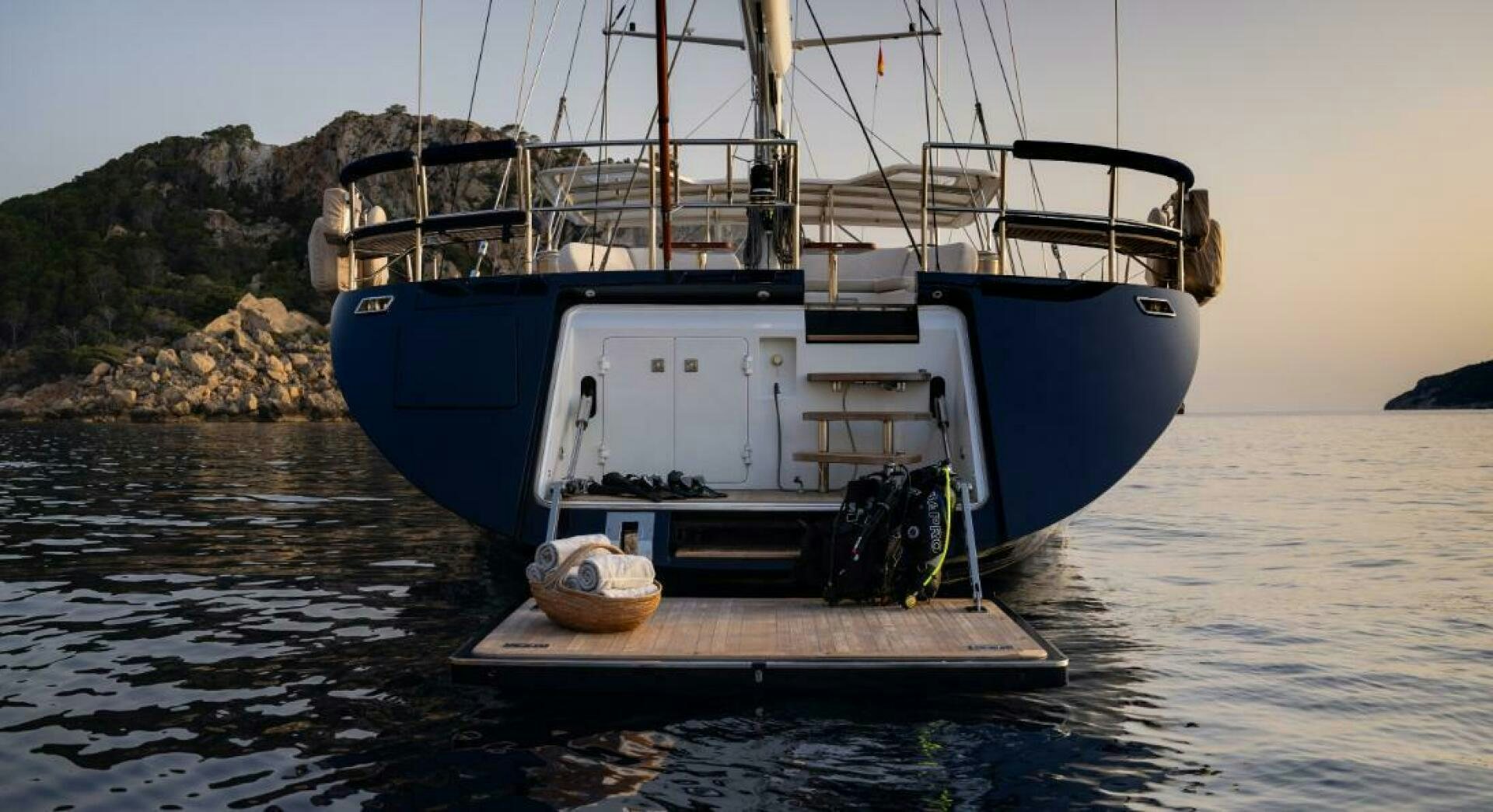 a boat on the water aboard ANTARES Yacht for Sale