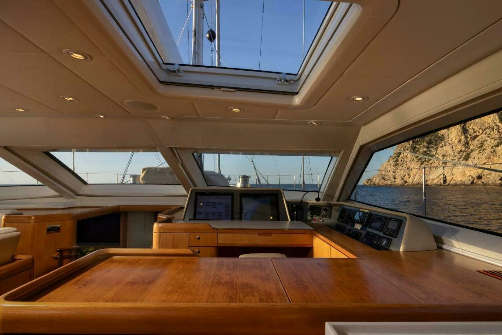 inside of a building aboard ANTARES Yacht for Sale