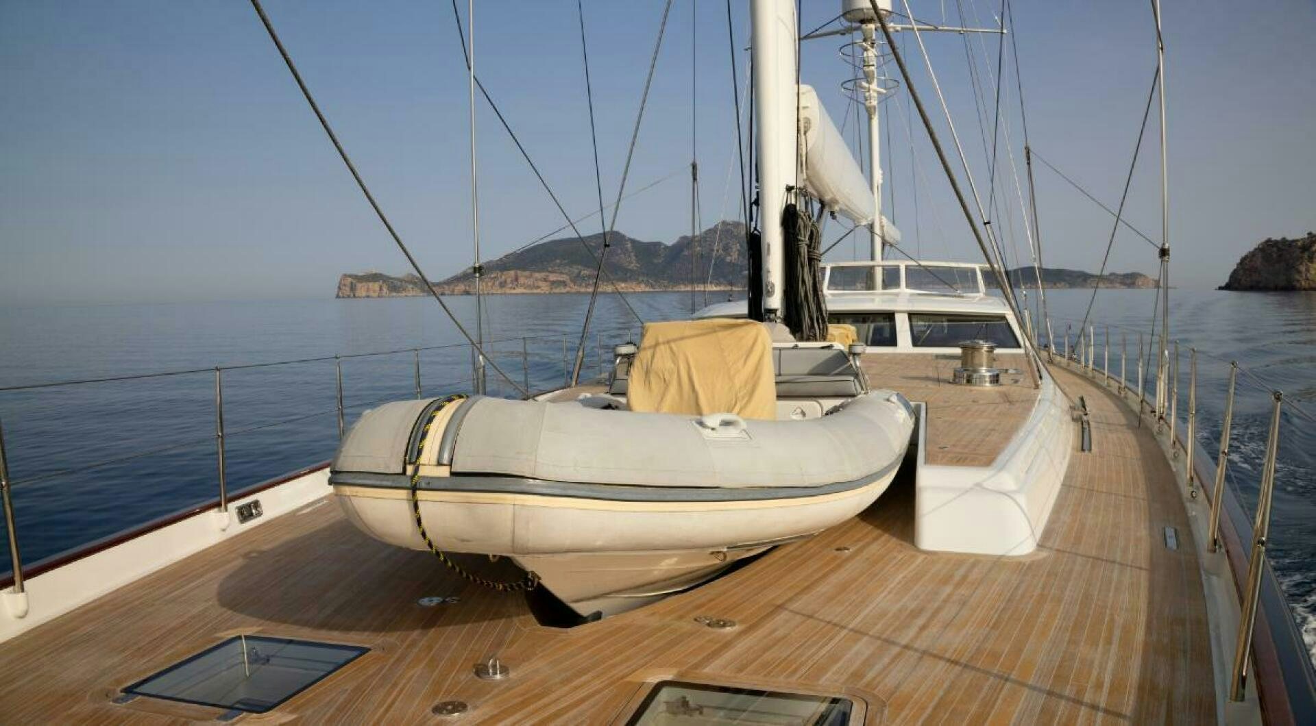 a boat on a dock aboard ANTARES Yacht for Sale
