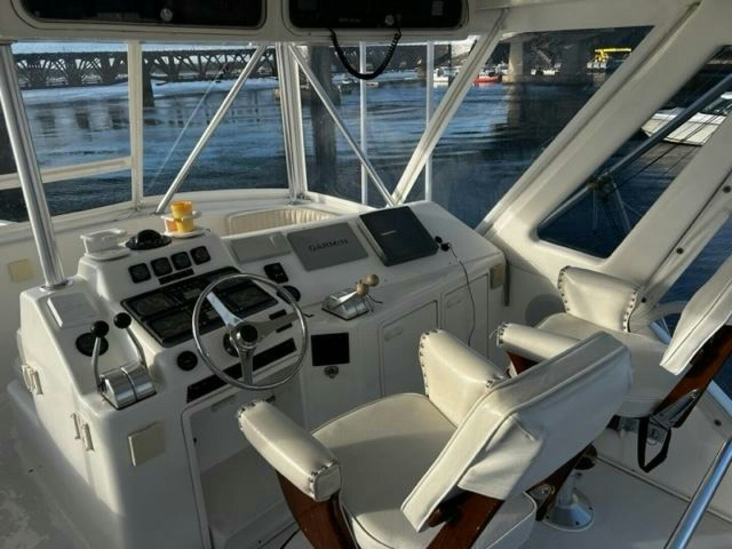 inside of a space ship aboard GREAT WHITE Yacht for Sale