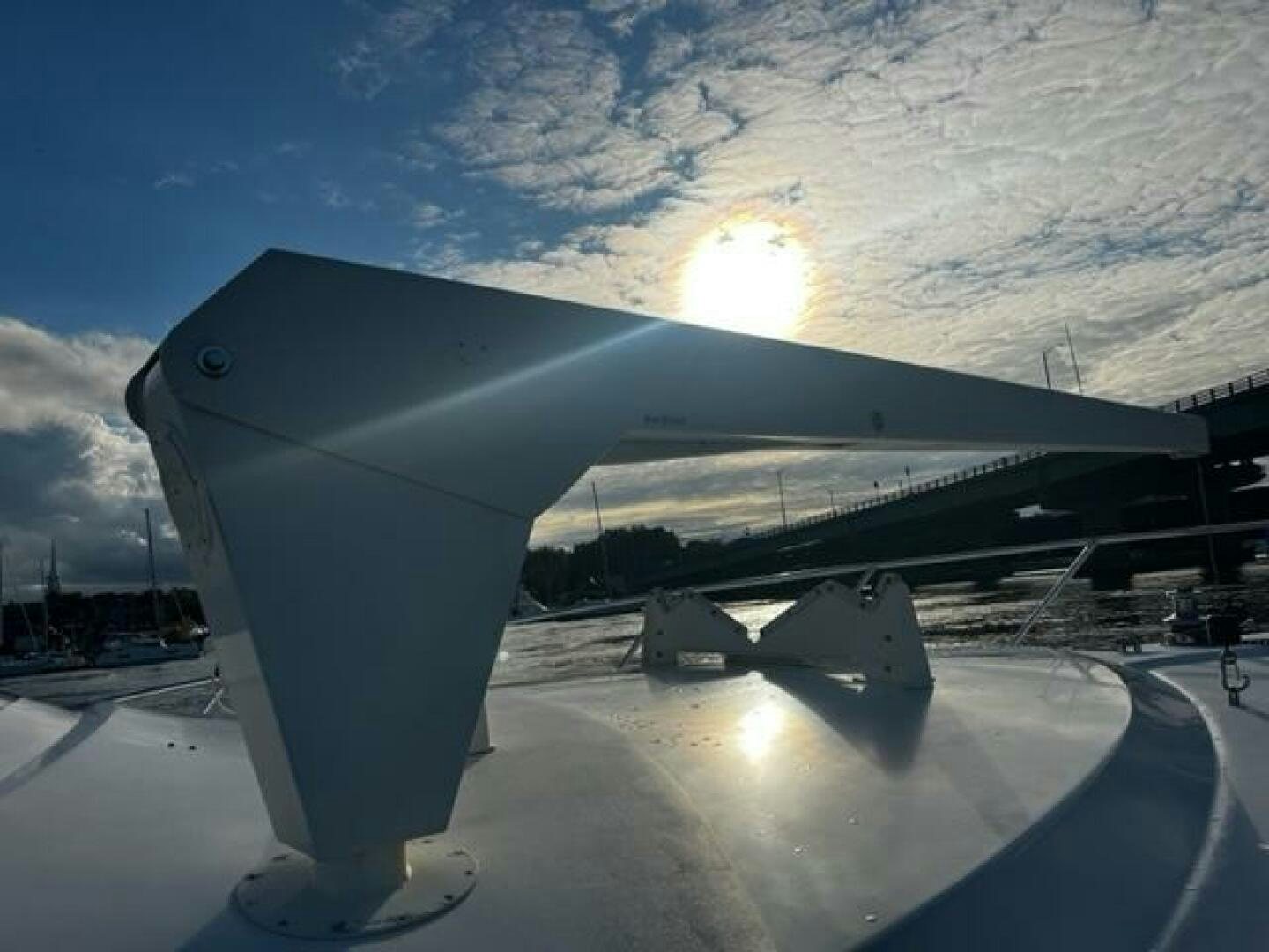 a jet on the runway aboard GREAT WHITE Yacht for Sale