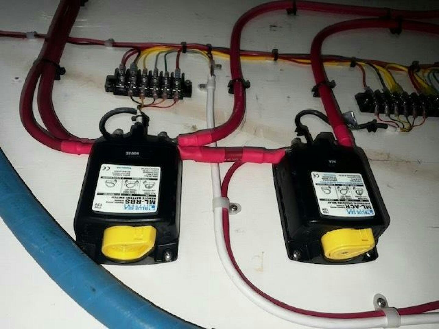 a group of electrical devices aboard GREAT WHITE Yacht for Sale