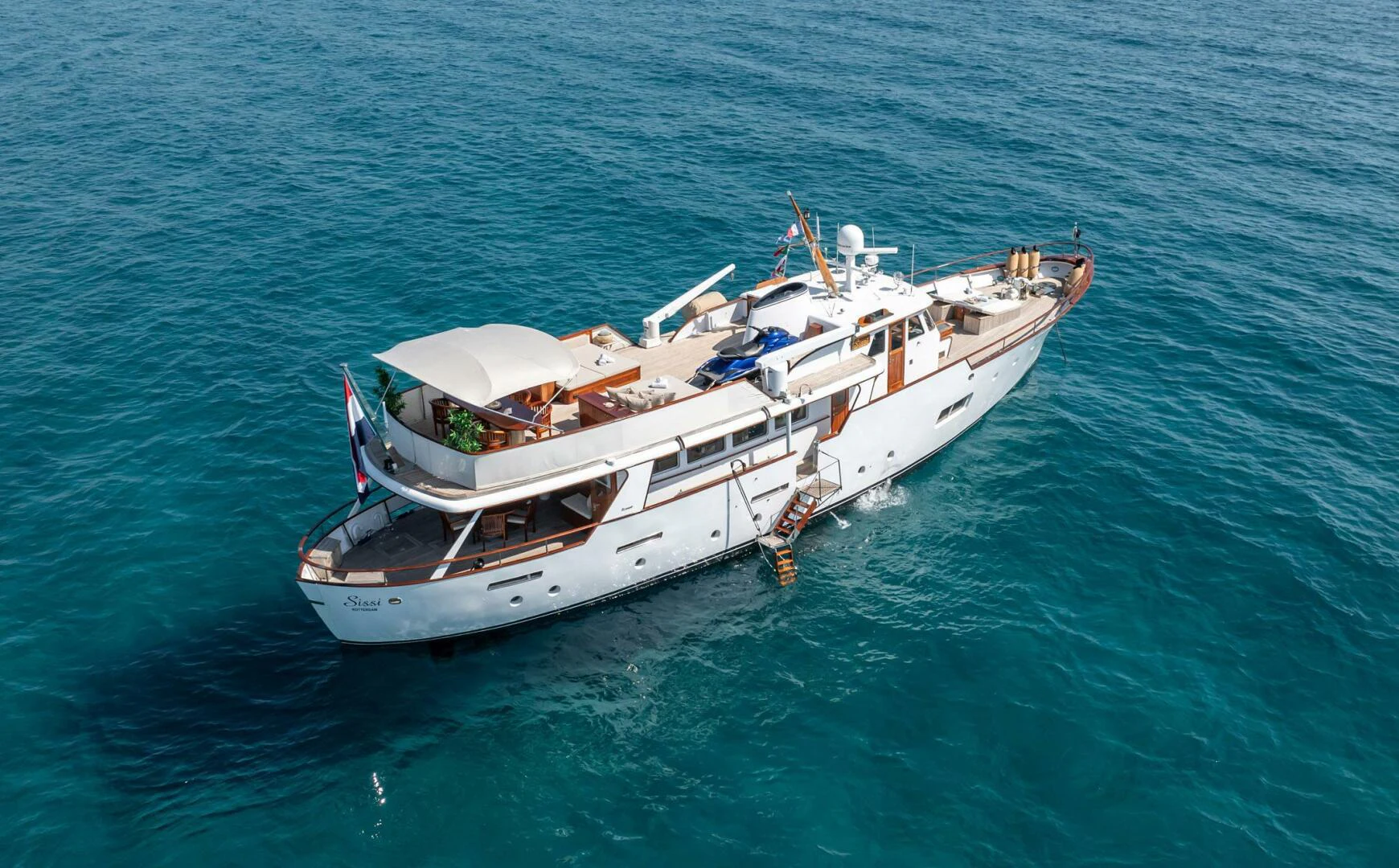 a boat in the water aboard SISSI Yacht for Sale
