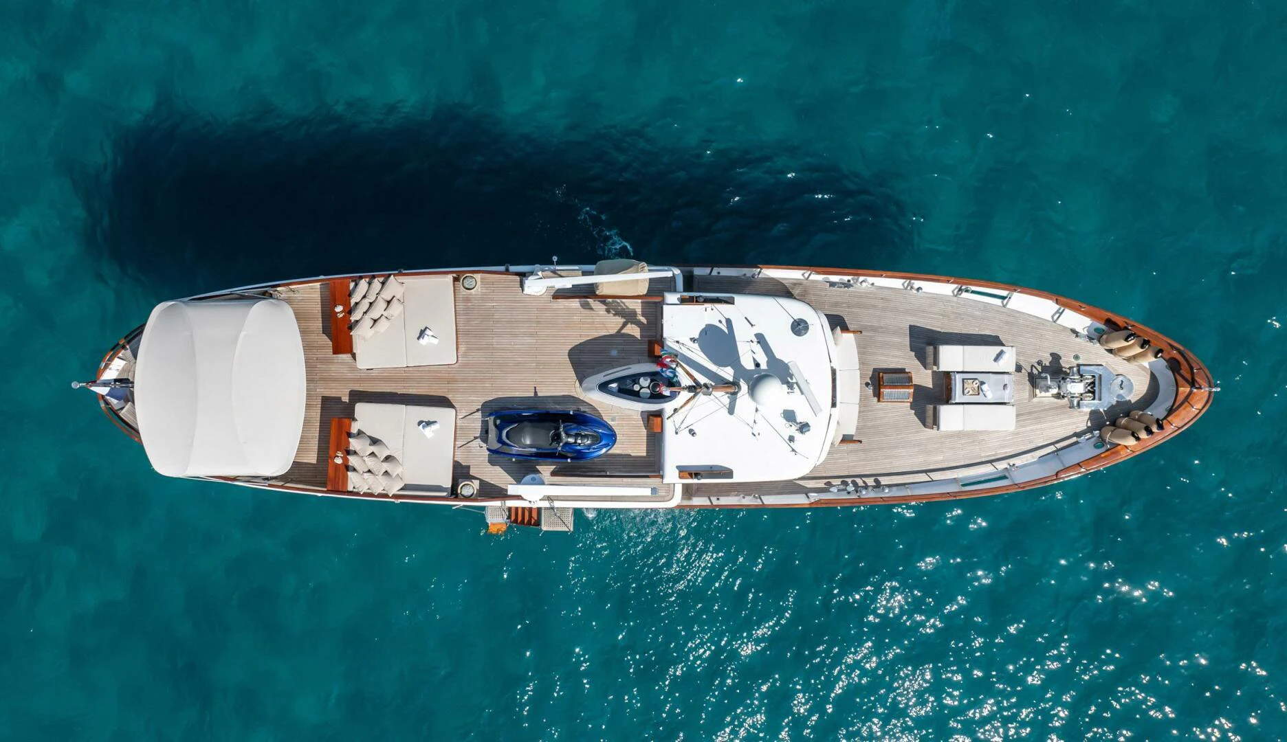 a satellite in space aboard SISSI Yacht for Sale