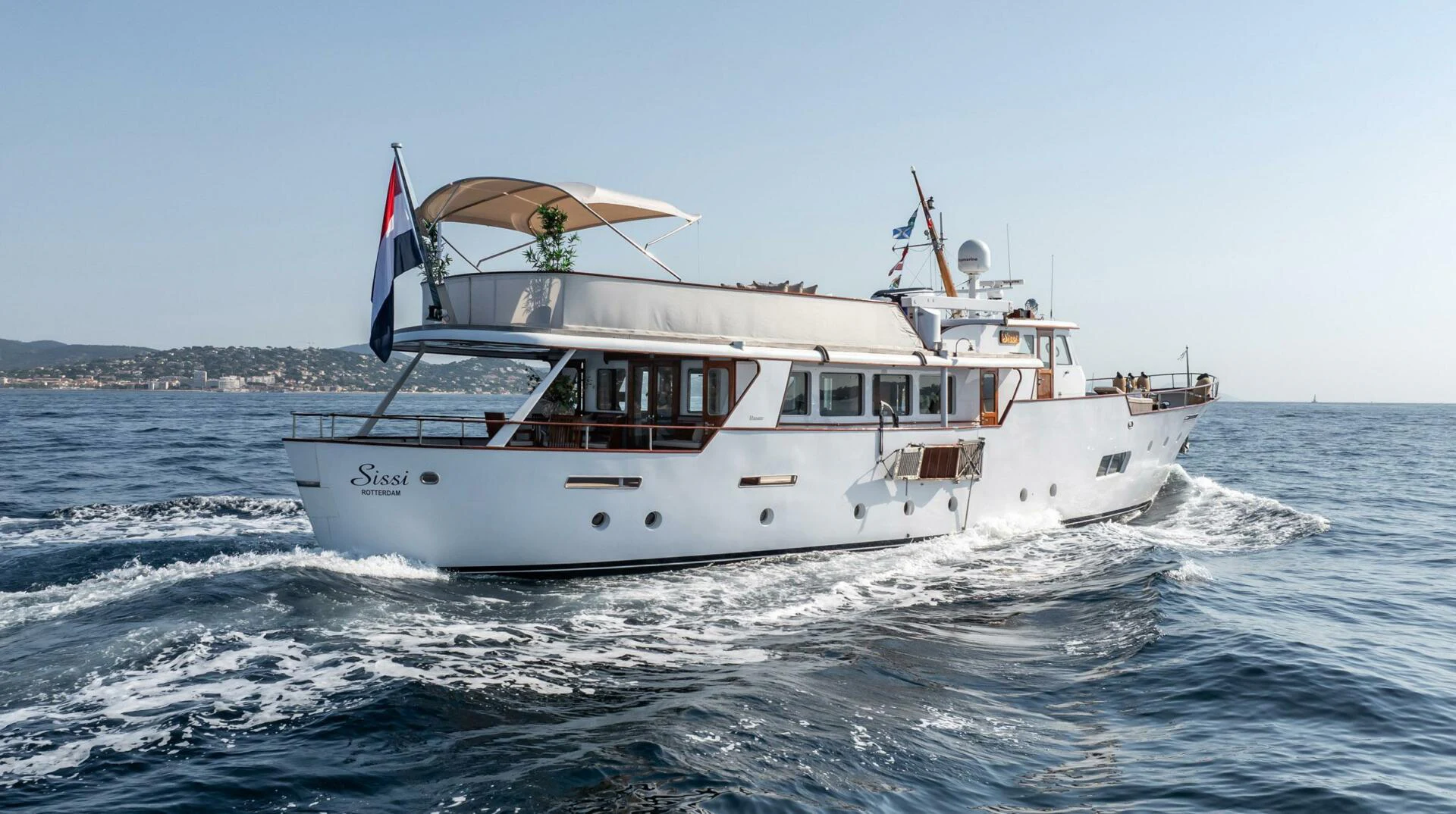 a boat on the water aboard SISSI Yacht for Sale