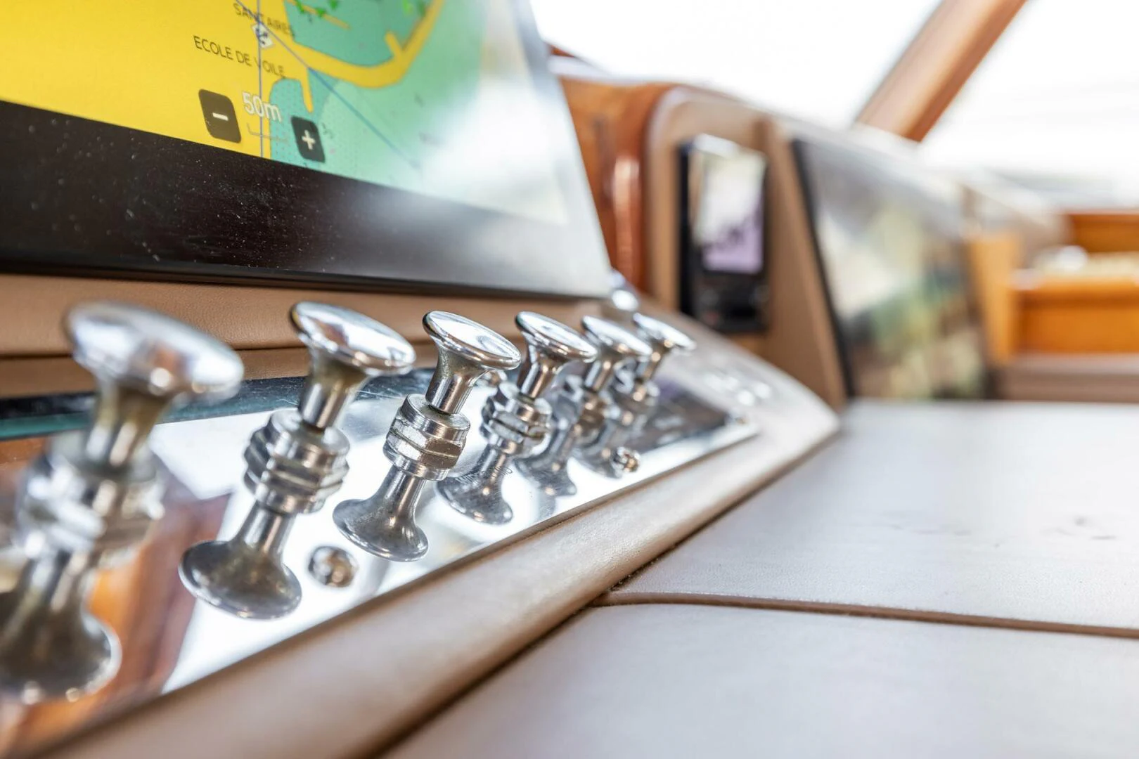 a close-up of a key chain aboard SISSI Yacht for Sale